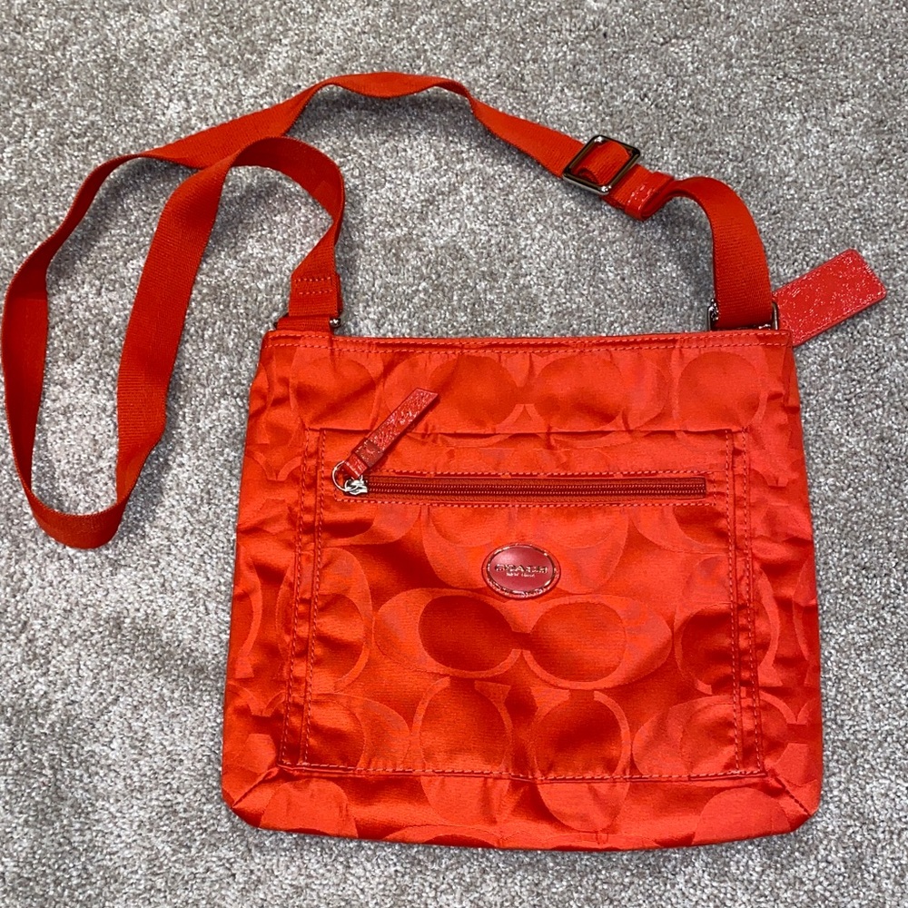 Coach Signature Crossbody Bag in Red